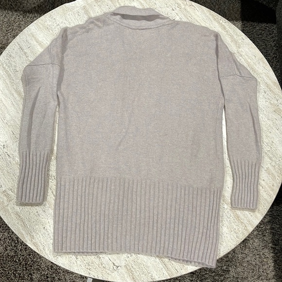 AZURE SKIES Aritzia Cashmere Angora blend Open Cardigan Sz XXS in oatmeal color. - Picture 4 of 14